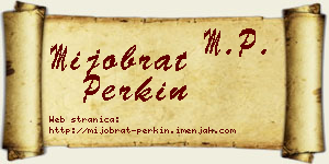 Mijobrat Perkin vizit kartica